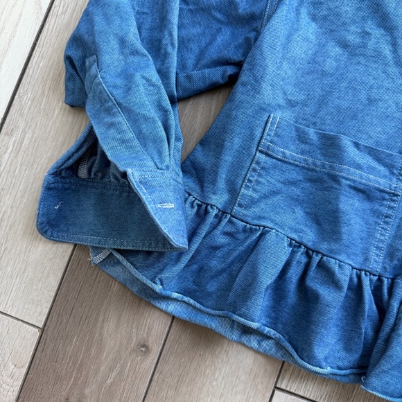 Zara Classic Blue Denim Shirt - Picture 5 of 6